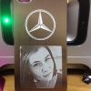 Защитный чехол для смартфона с логотипом Mercedes-Benz и лазерной гравировкой портрета - Laser72